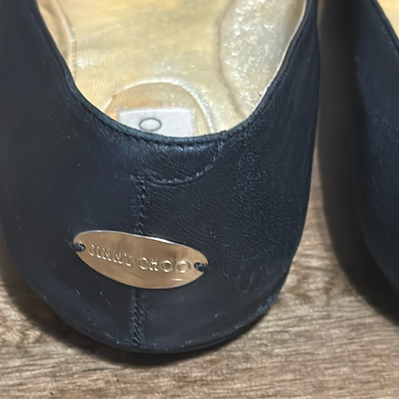 Jimmy Choo Designer Wrena Crystal-Toe Ballerina Flat Shoe, Black/Anthracite 9.5 - Picture 12 of 16